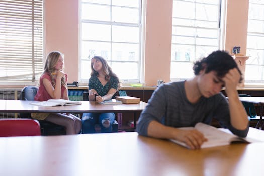 group of students studying together