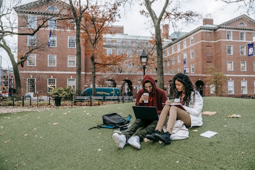 students studying together