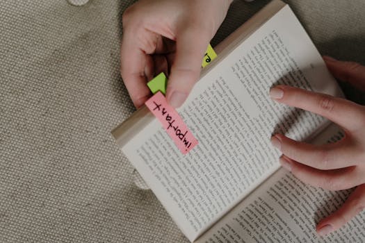 image of a student studying with a planner