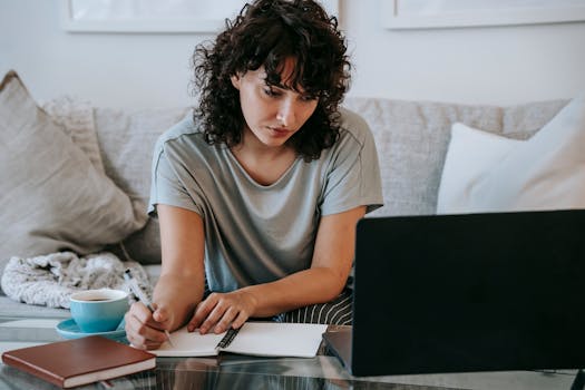 image of a busy student using a digital planner