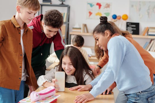 students engaging in a gamified learning activity