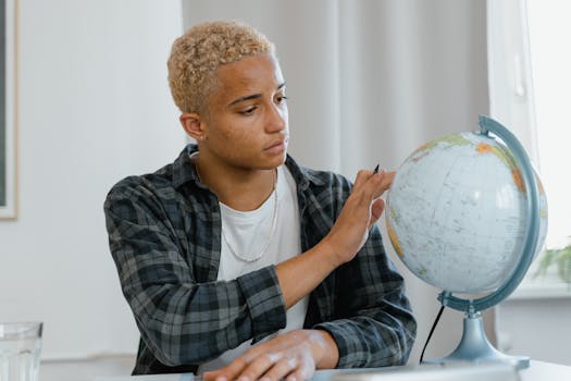 student studying using mind mapping techniques