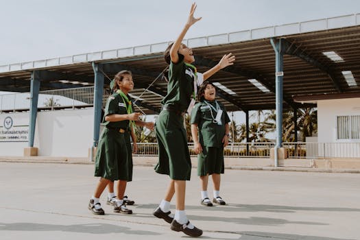 students enjoying a movement break