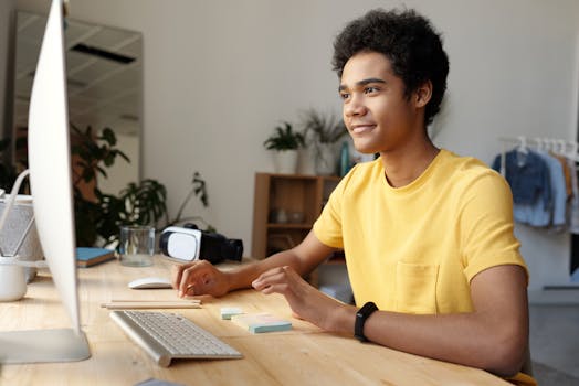 Student studying with a focused mindset