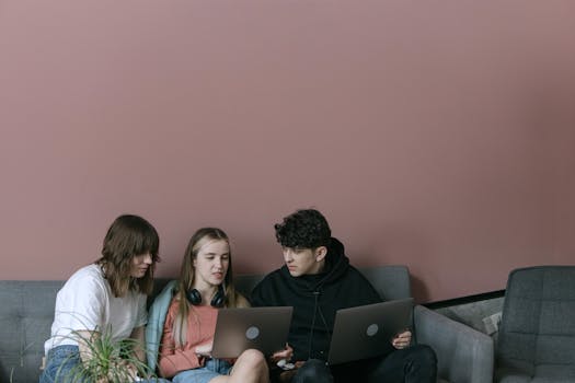 Group of students working on a STEM project