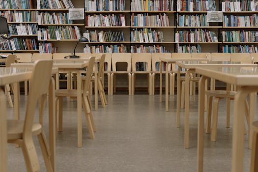 comfortable study area with ergonomic furniture