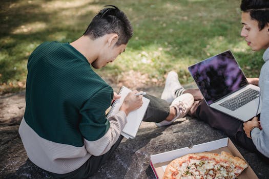 study outside with nature