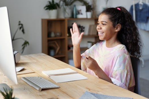 Student studying with technology